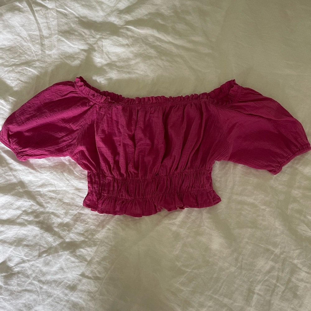 Altar’d State Pink Puff Croptop